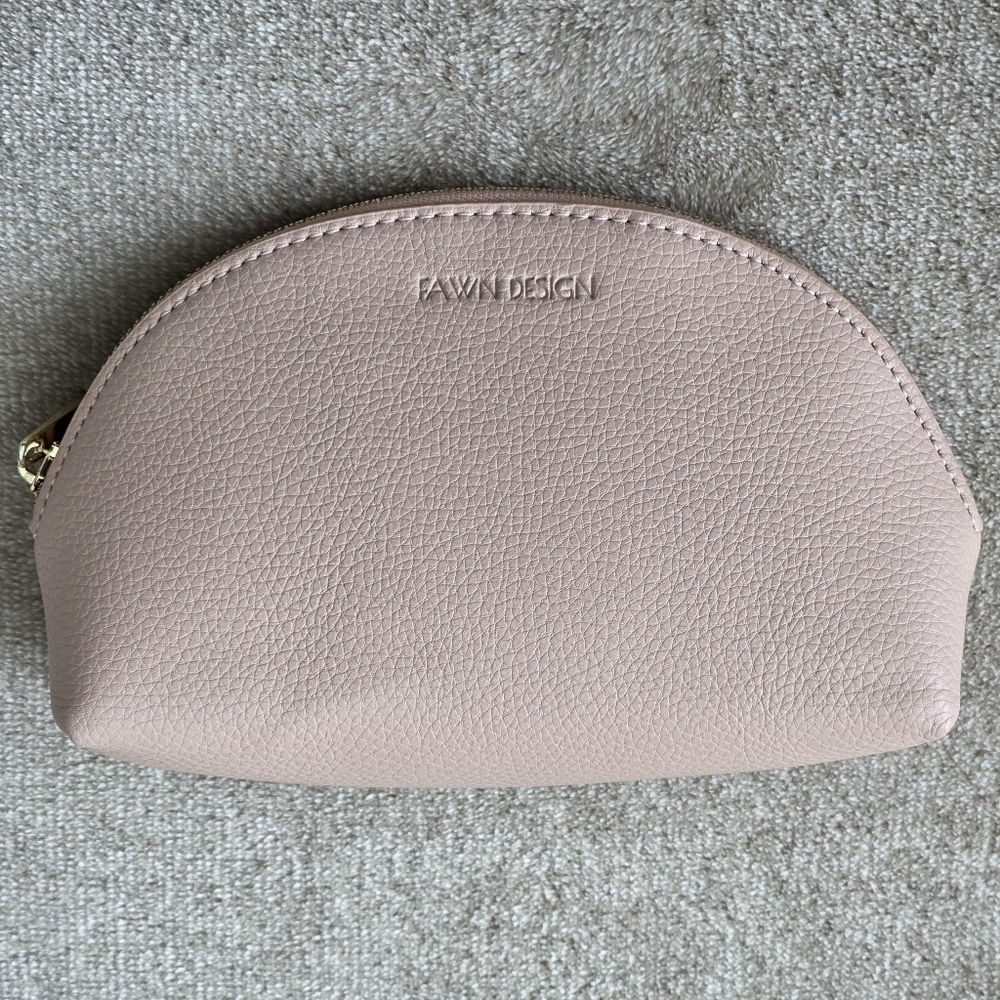 Fawn Design Mini Backpack Diaper Bag & Cosmetic Case- Warm Blush Pink - Picture 13 of 15